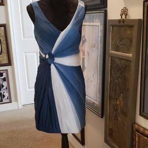 NWT Erin By Erin Fetherston Blue Ruched  Dress